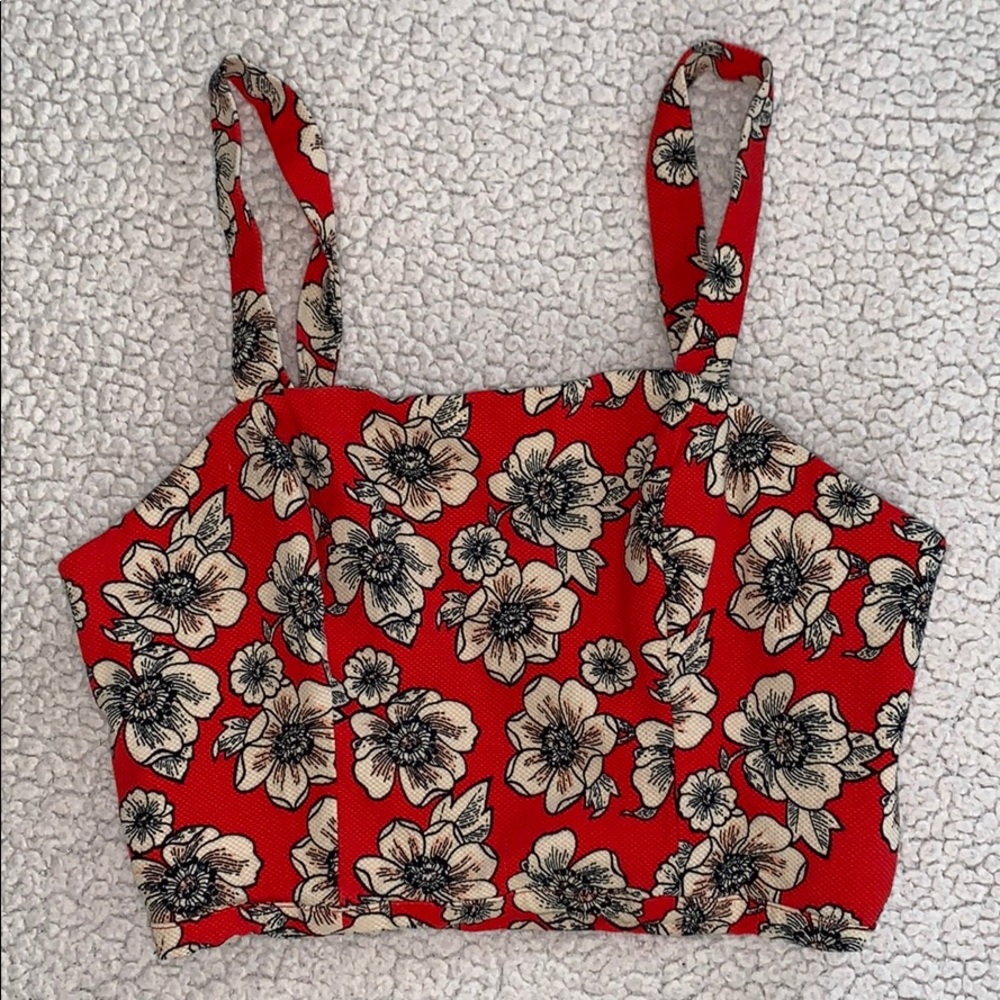 Forever 21 Hawaiian Print Crop Top